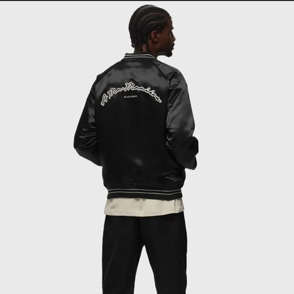 Air Jordan x A Ma‎ Maniére Souvenir Jacket Black Size Medium